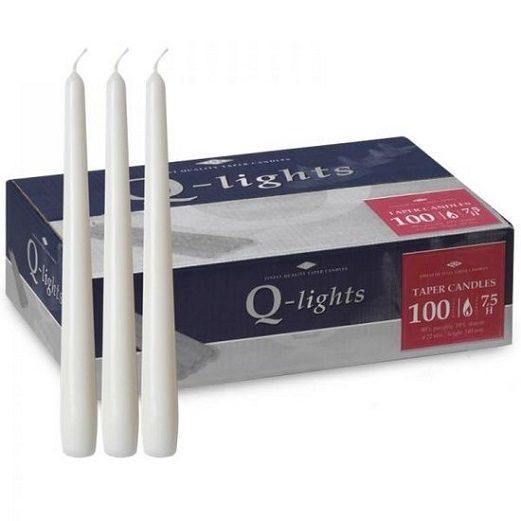 Candele gotiche bianche 30 cm, ø23x300mm scatola da 100 pezzi.